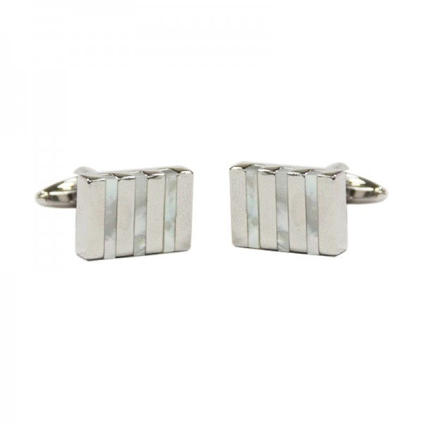 Meta Pearl Cufflink